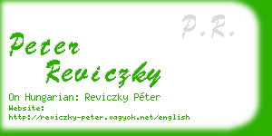 peter reviczky business card